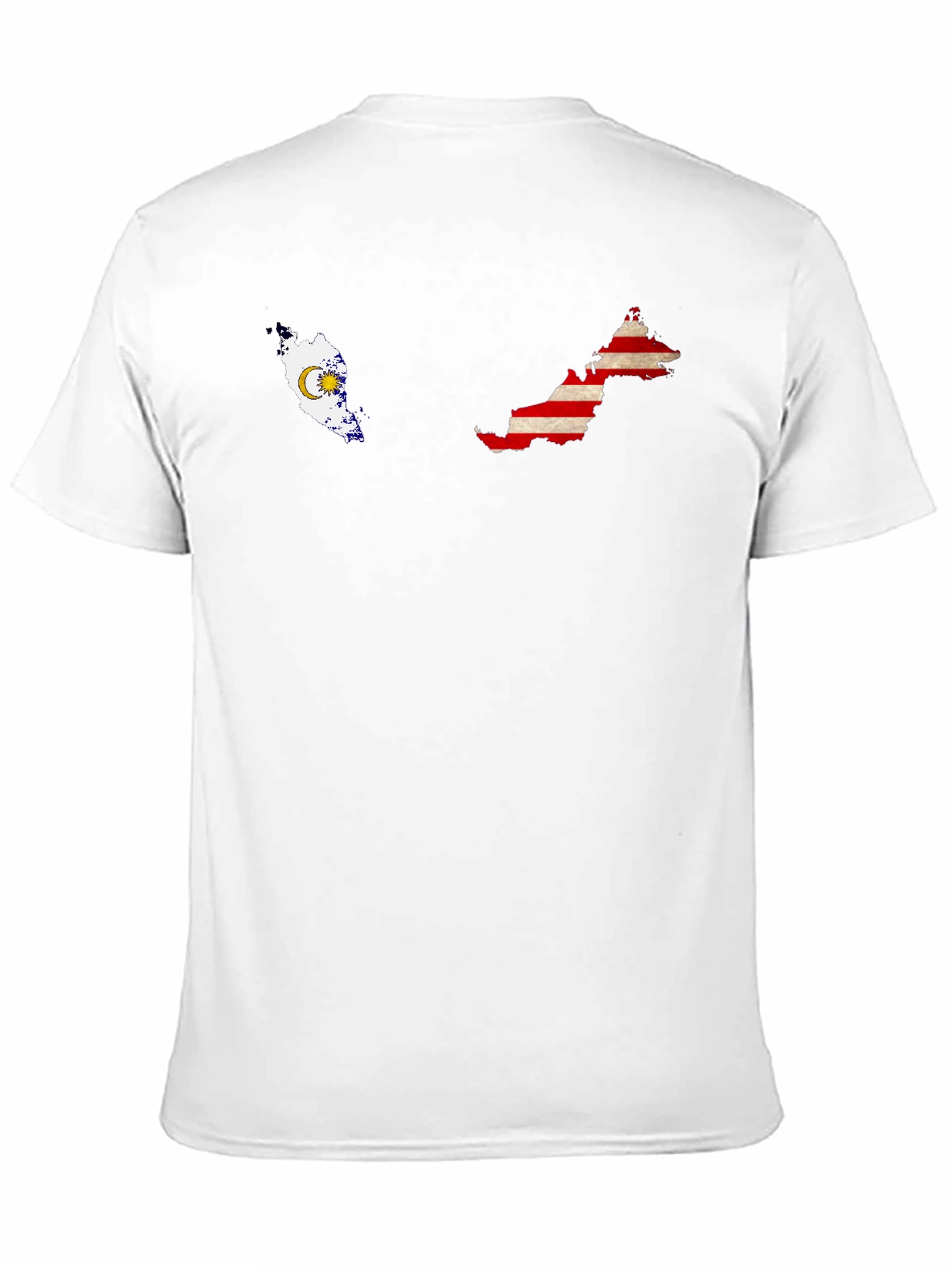Malaysia Map Flag Graphic Tee - Black