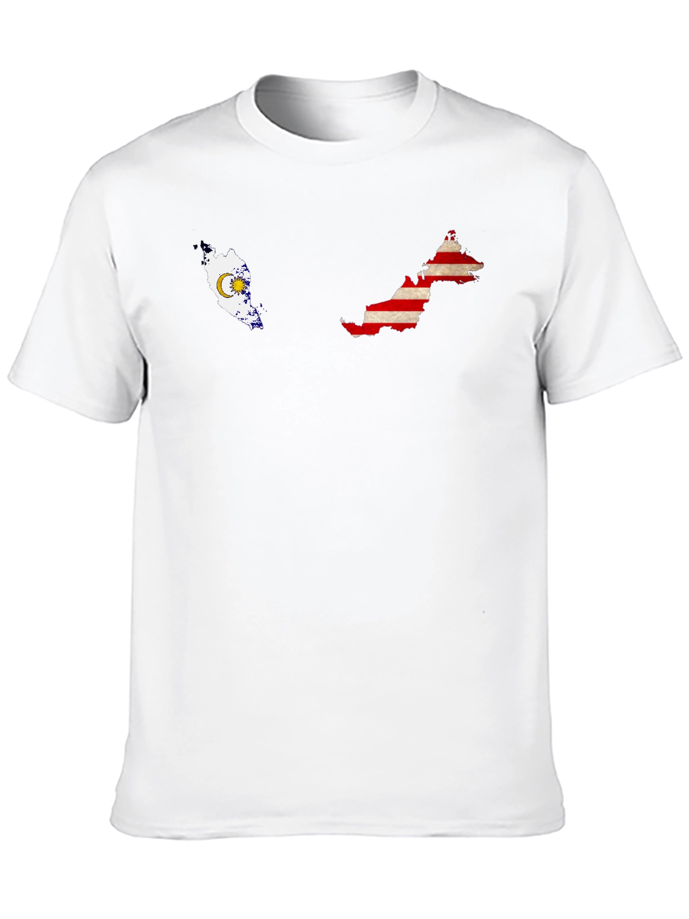 Malaysia Map Flag Graphic Tee - Black