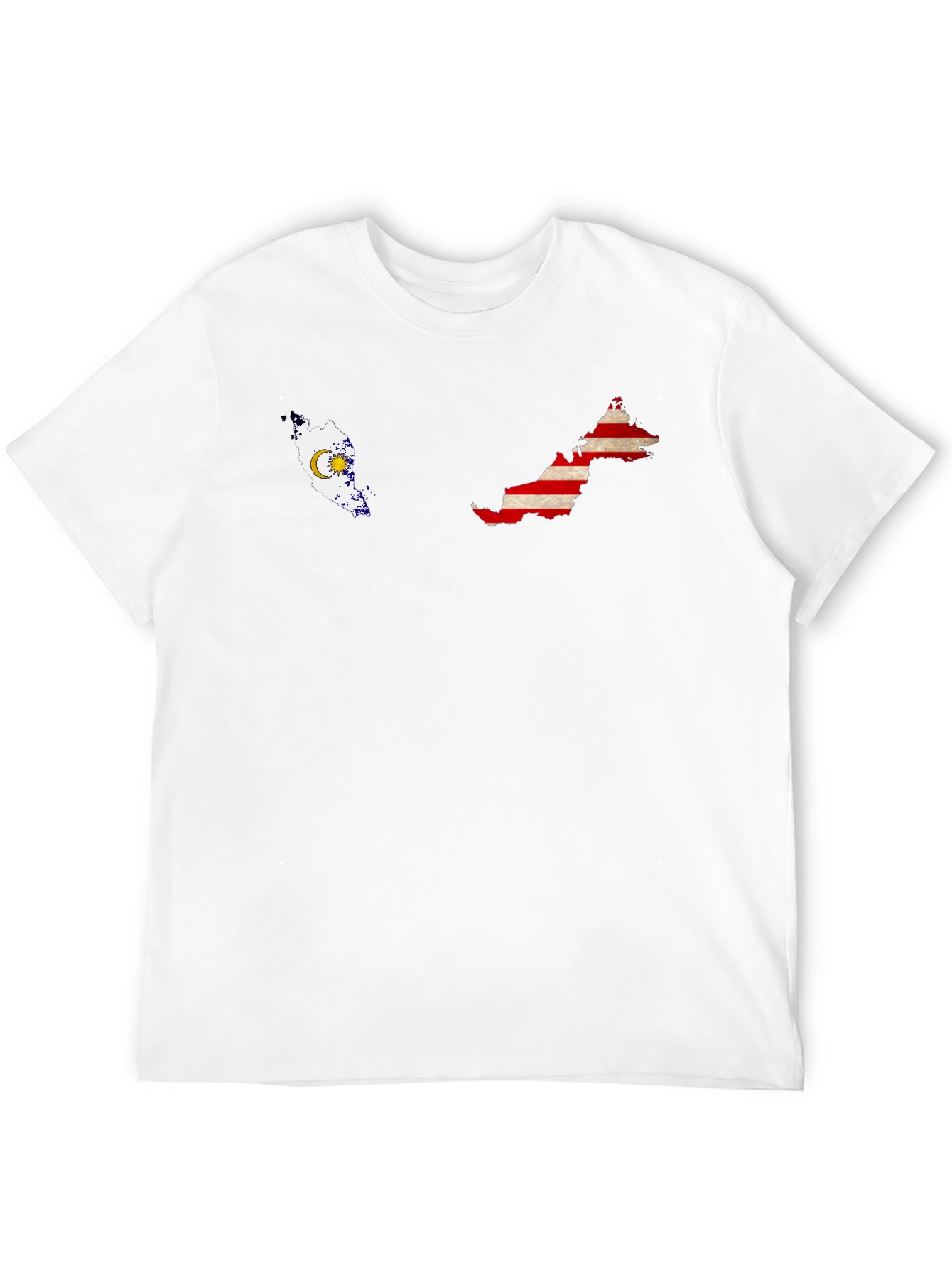 Malaysia Map Flag Graphic Tee - Black
