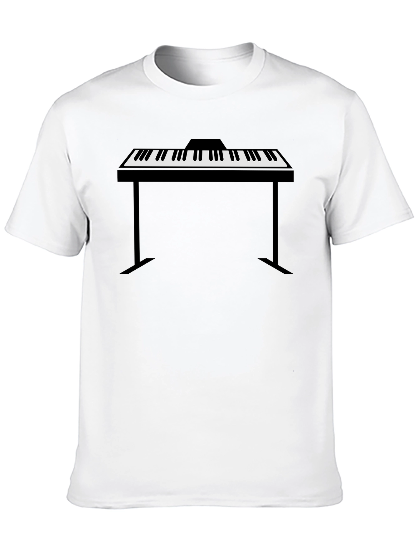 Piano Keyboard Graphic Tee - Musician Style