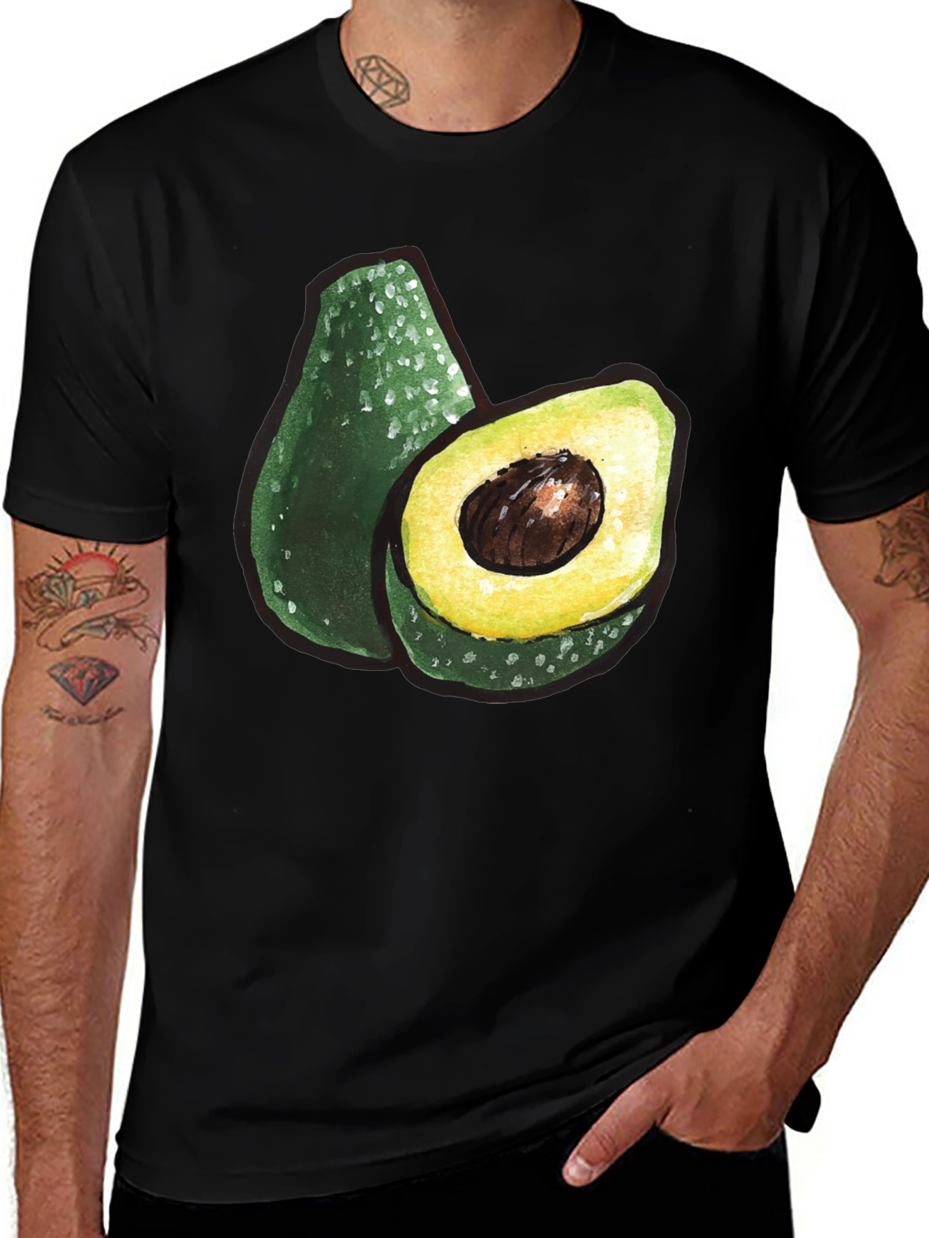 Avocado Graphic T-Shirt - Trendy Foodie Tee