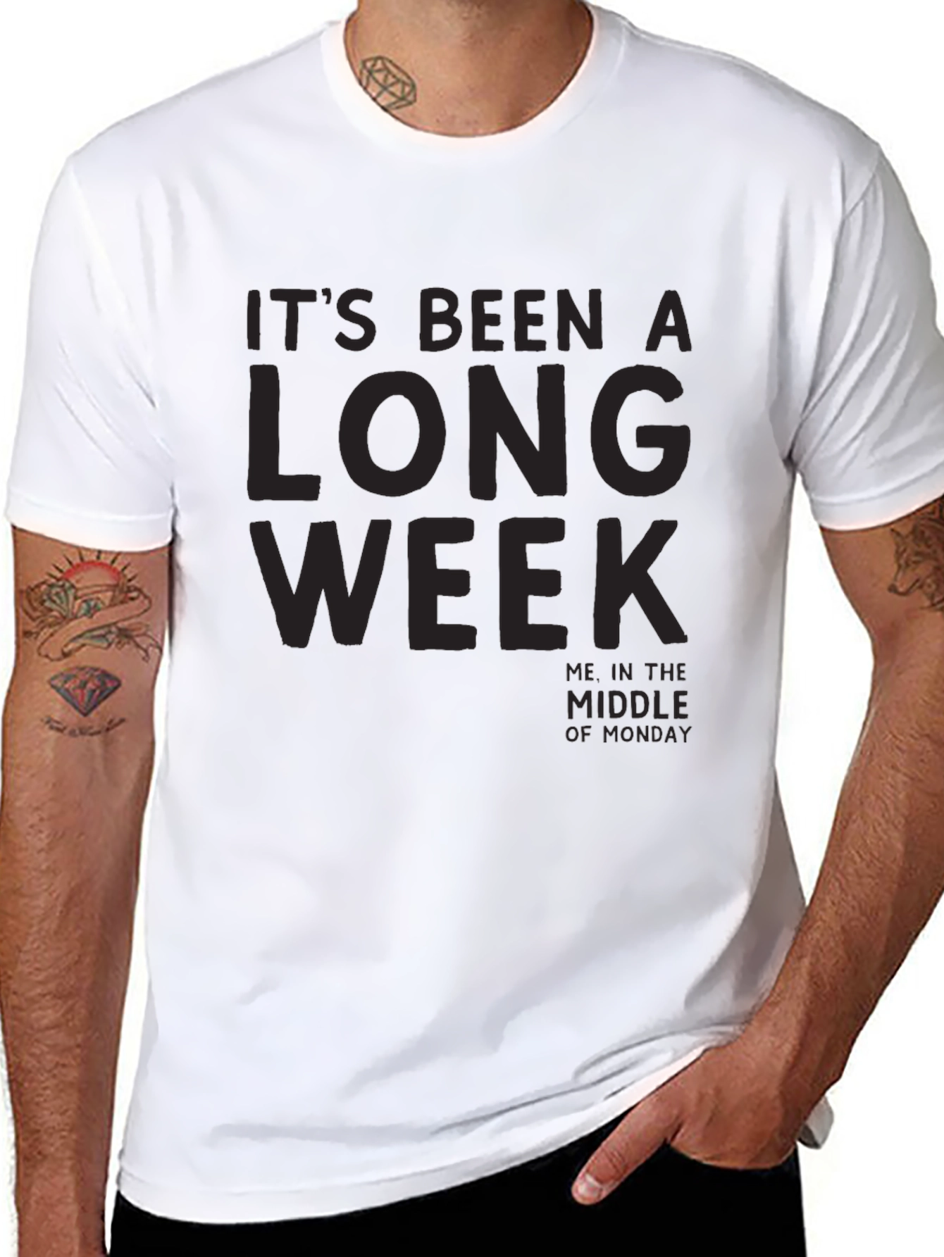 Its Been a Long Week Mens Black T-Shirt