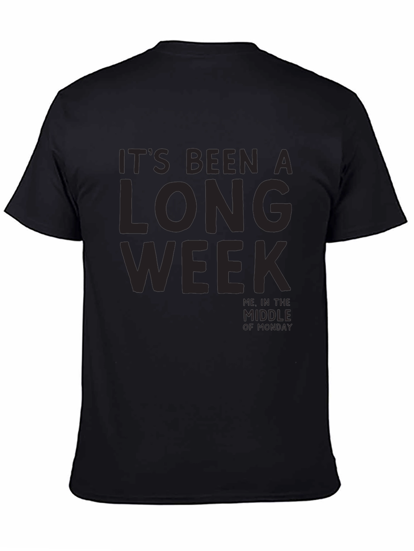 Its Been a Long Week Mens Black T-Shirt