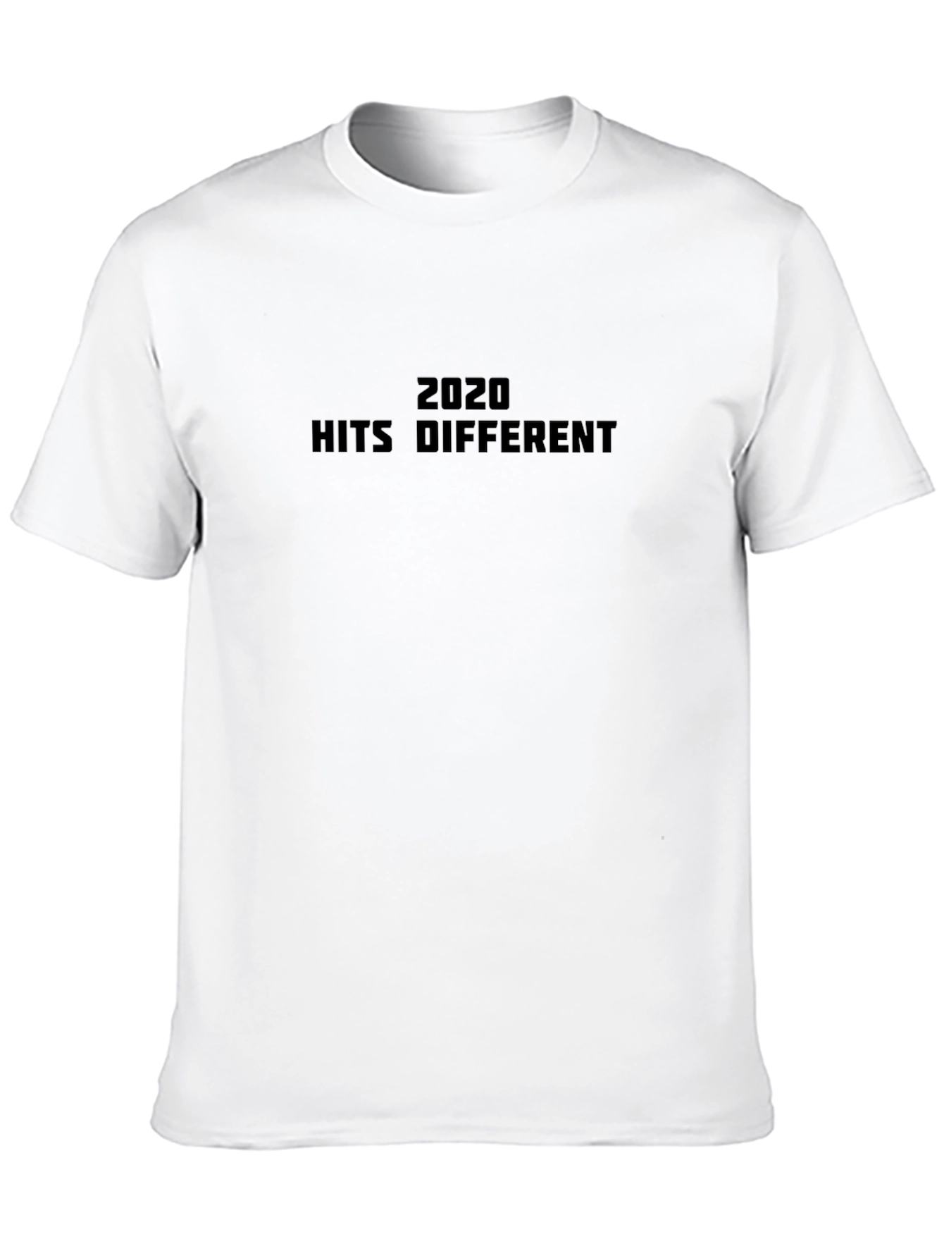 2020 Hits Different Graphic Tee - Unisex Black T-Shirt