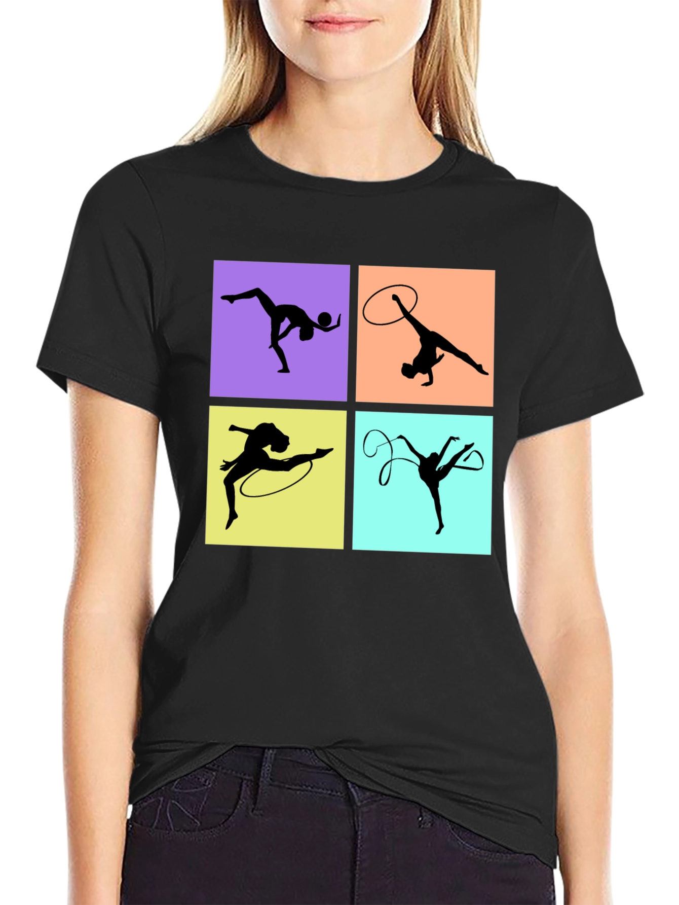 Rhythmic Gymnastics T-Shirt - Black Graphic Tee