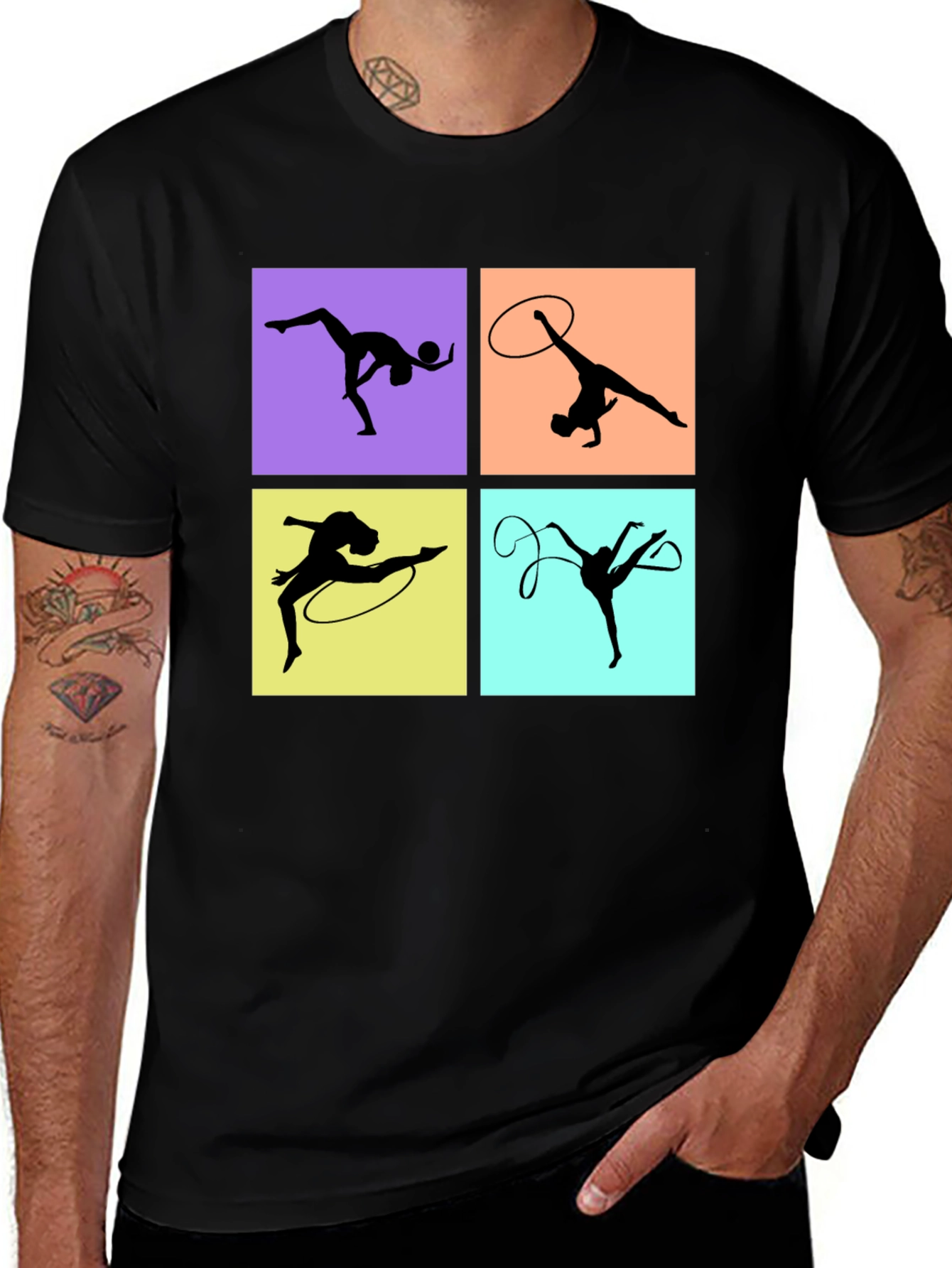 Rhythmic Gymnastics T-Shirt - Black Graphic Tee