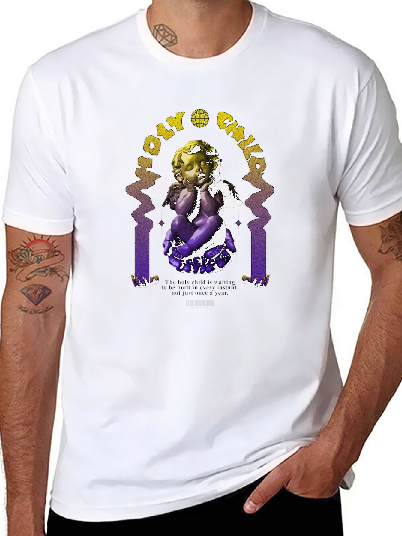 Holy Child Graphic Print T-Shirt