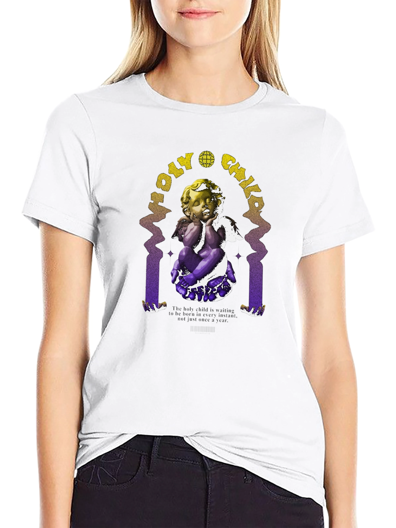 Holy Child Graphic Print T-Shirt