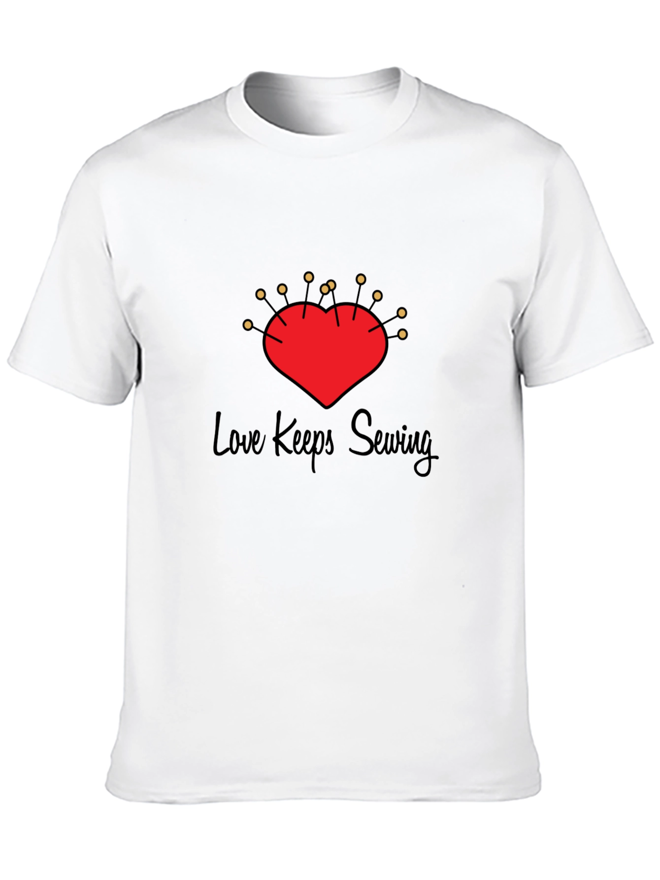 Love Sewing Heart Pin Cushion T-Shirt