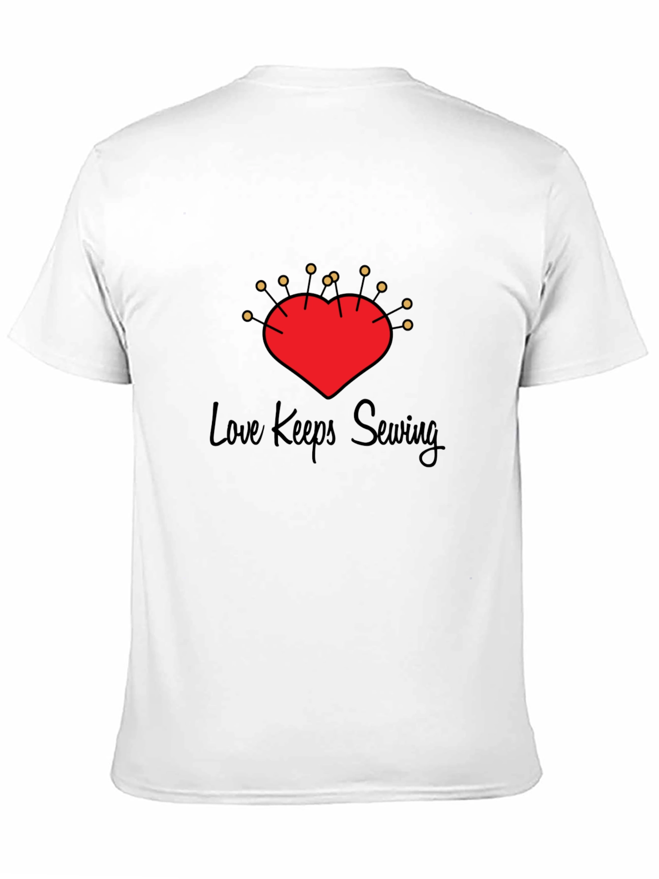 Love Sewing Heart Pin Cushion T-Shirt