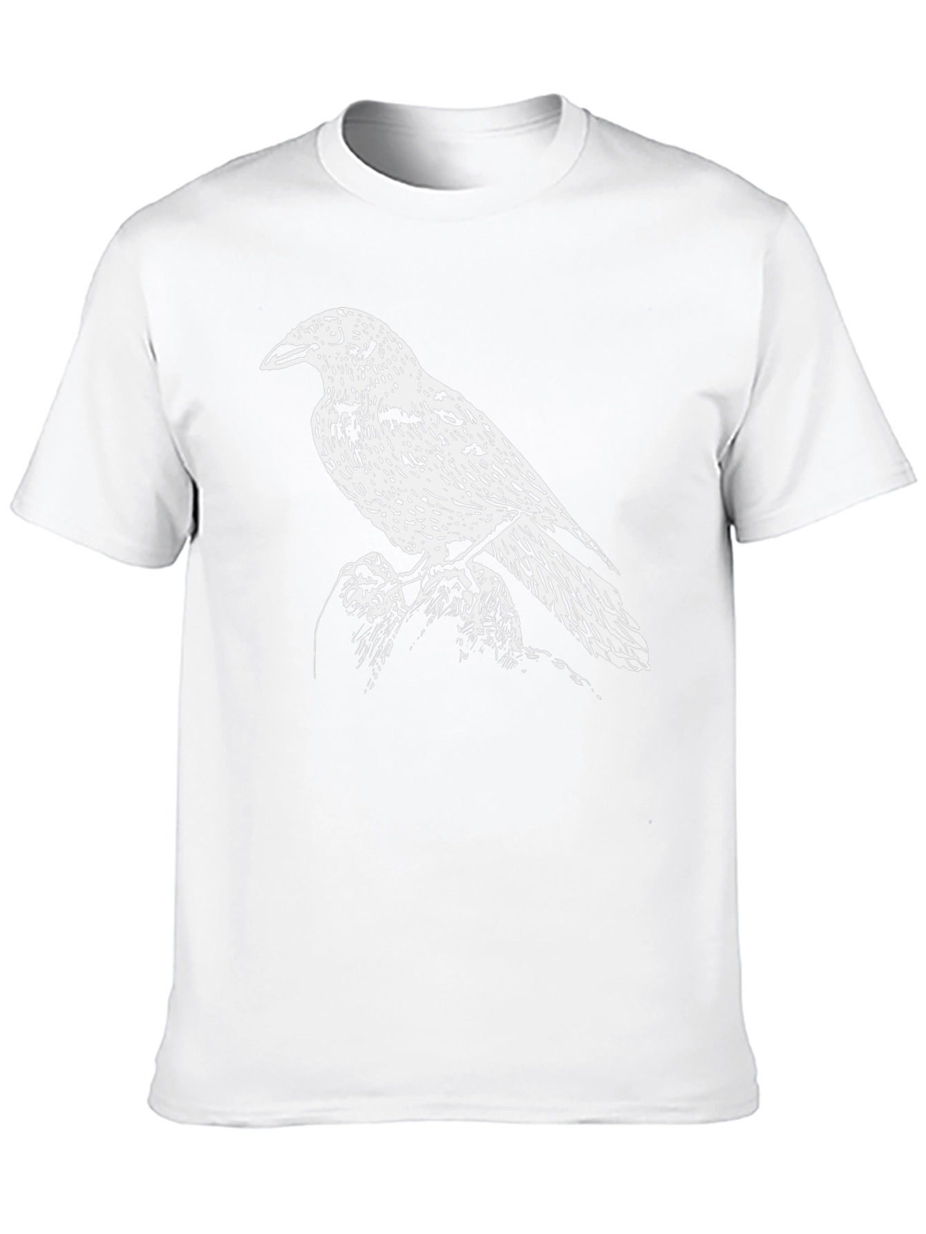 Raven Print Black T-Shirt