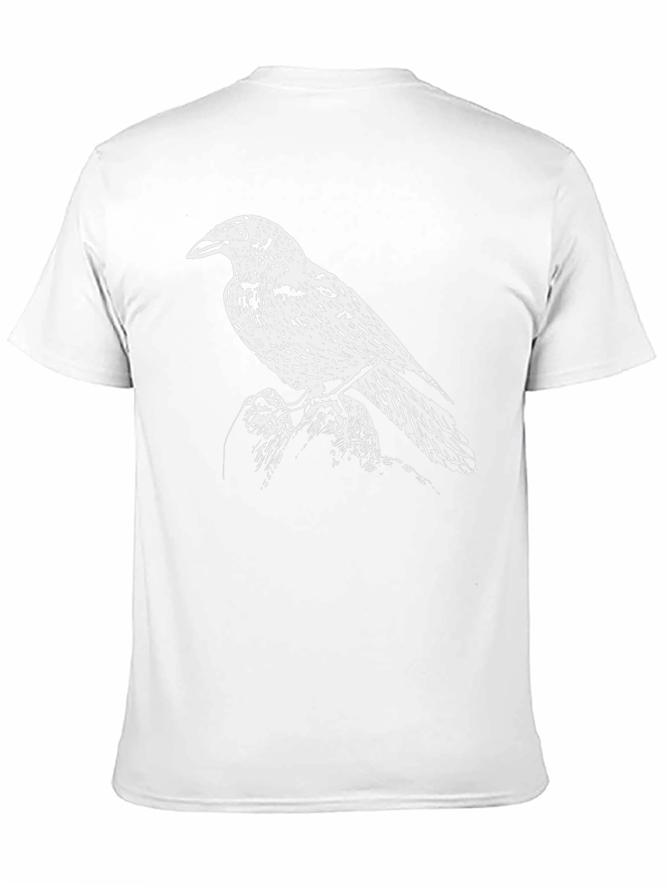 Raven Print Black T-Shirt