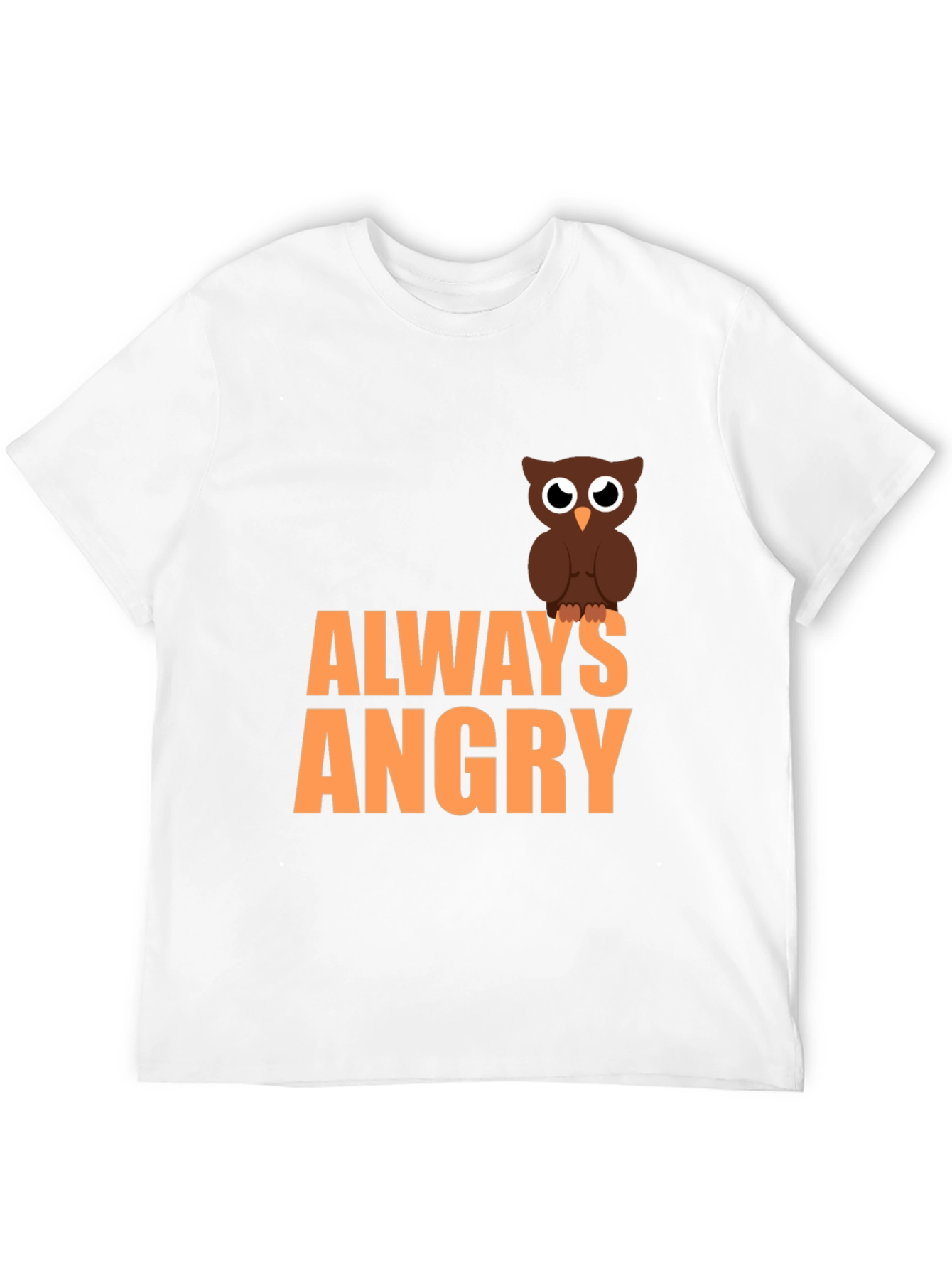 Always Angry Owl Graphic Tee - Mens Black T-Shirt