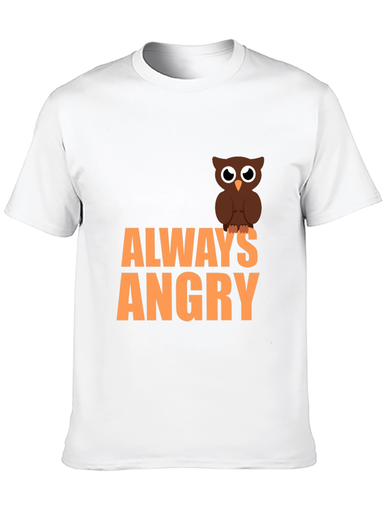 Always Angry Owl Graphic Tee - Mens Black T-Shirt