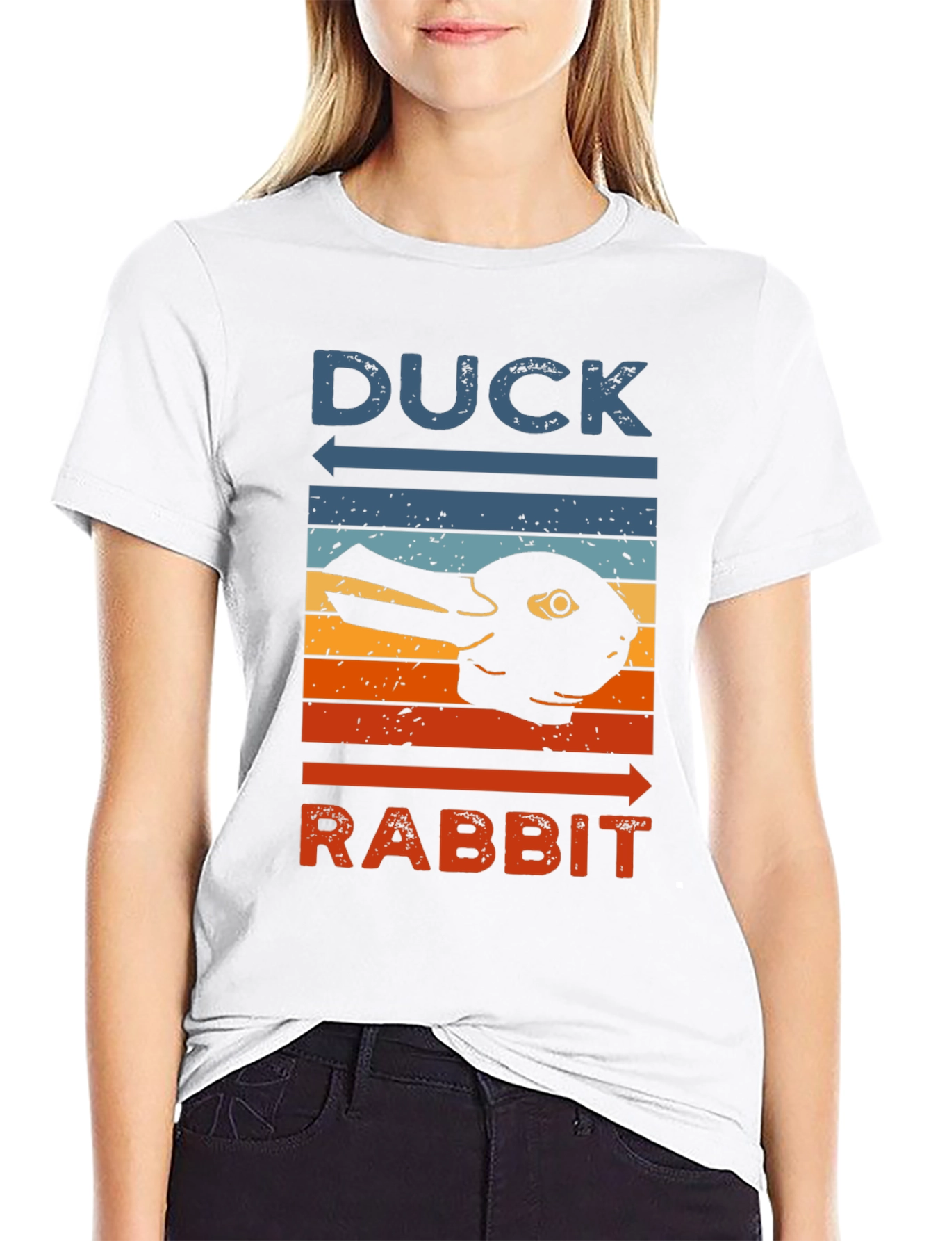 Duck Rabbit Illusion Graphic Tee - Visual Perception T-Shirt