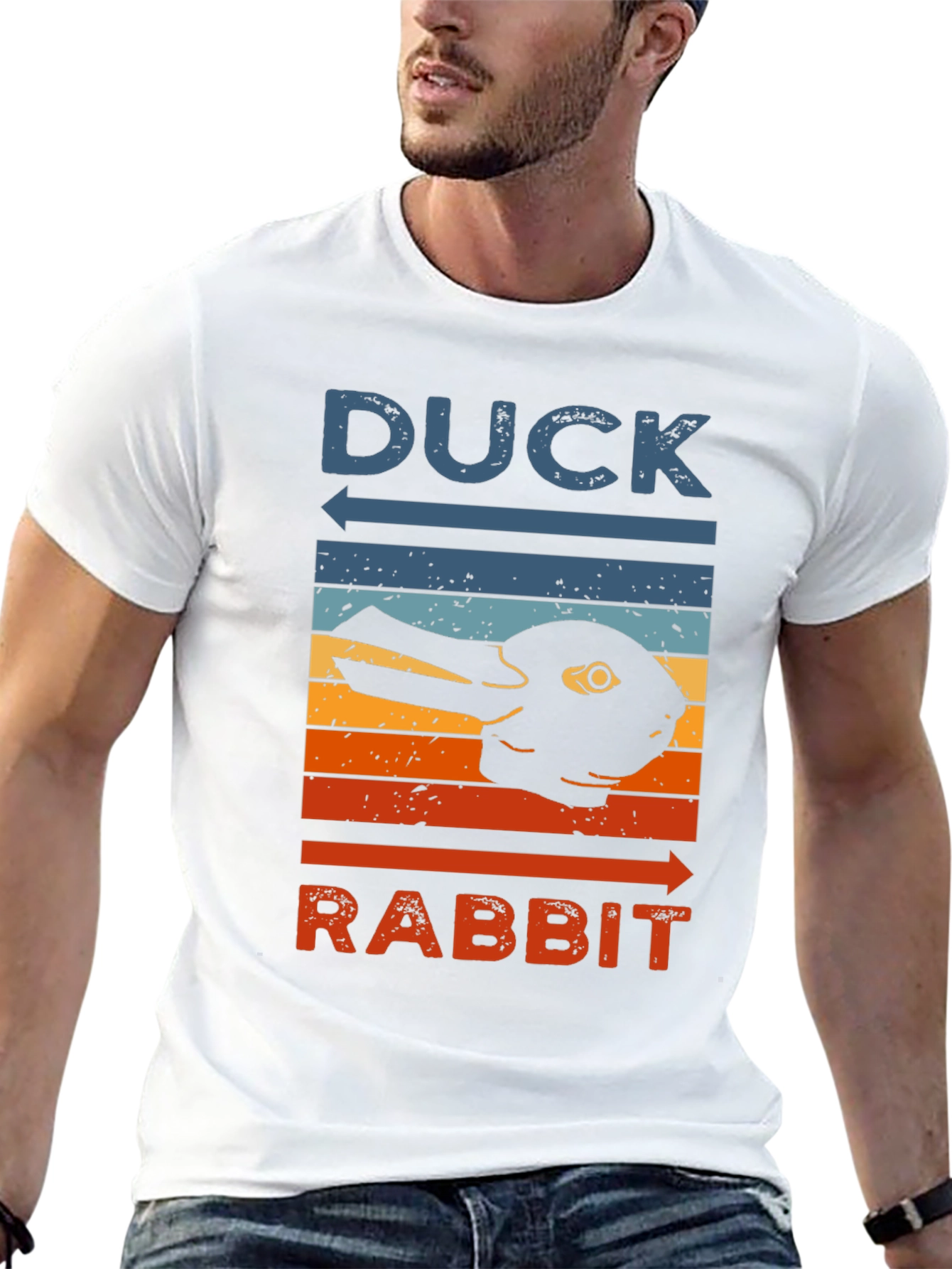 Duck Rabbit Illusion Graphic Tee - Visual Perception T-Shirt