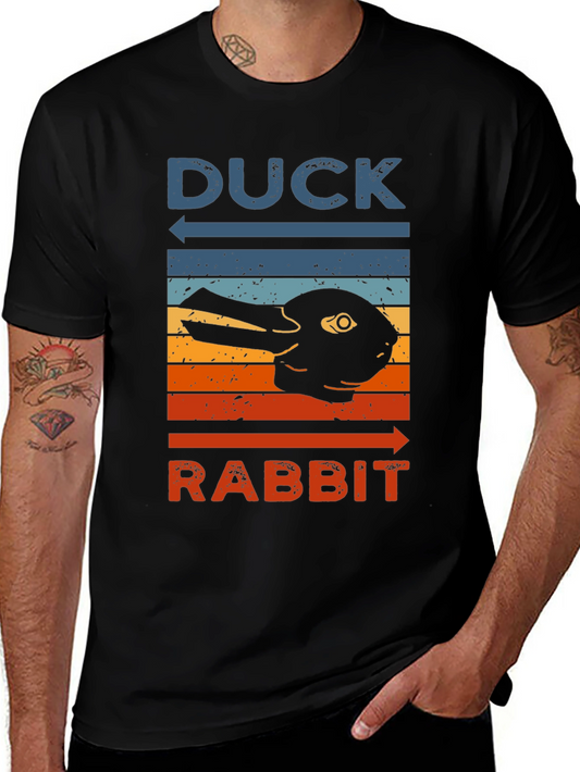Duck Rabbit Illusion Graphic Tee - Visual Perception T-Shirt