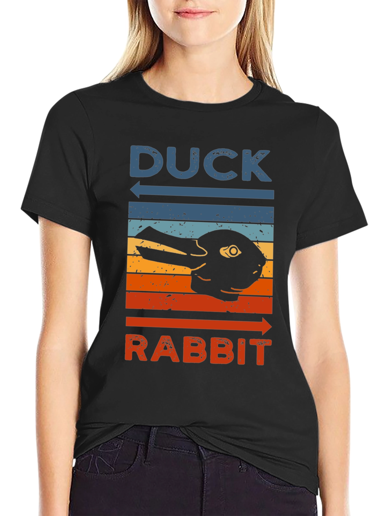 Duck Rabbit Illusion Graphic Tee - Visual Perception T-Shirt