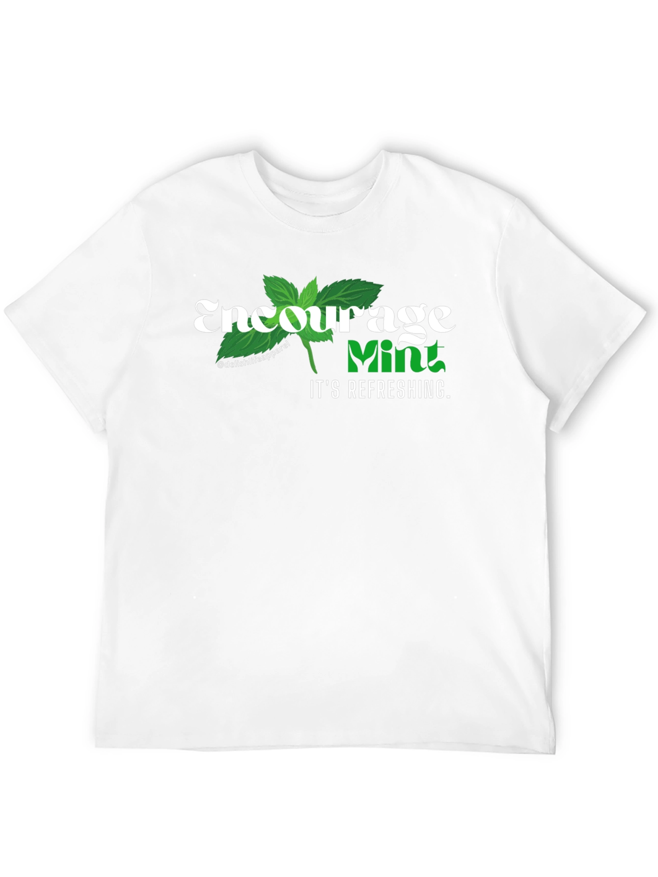 Encourage Mint Refreshing Black T-Shirt