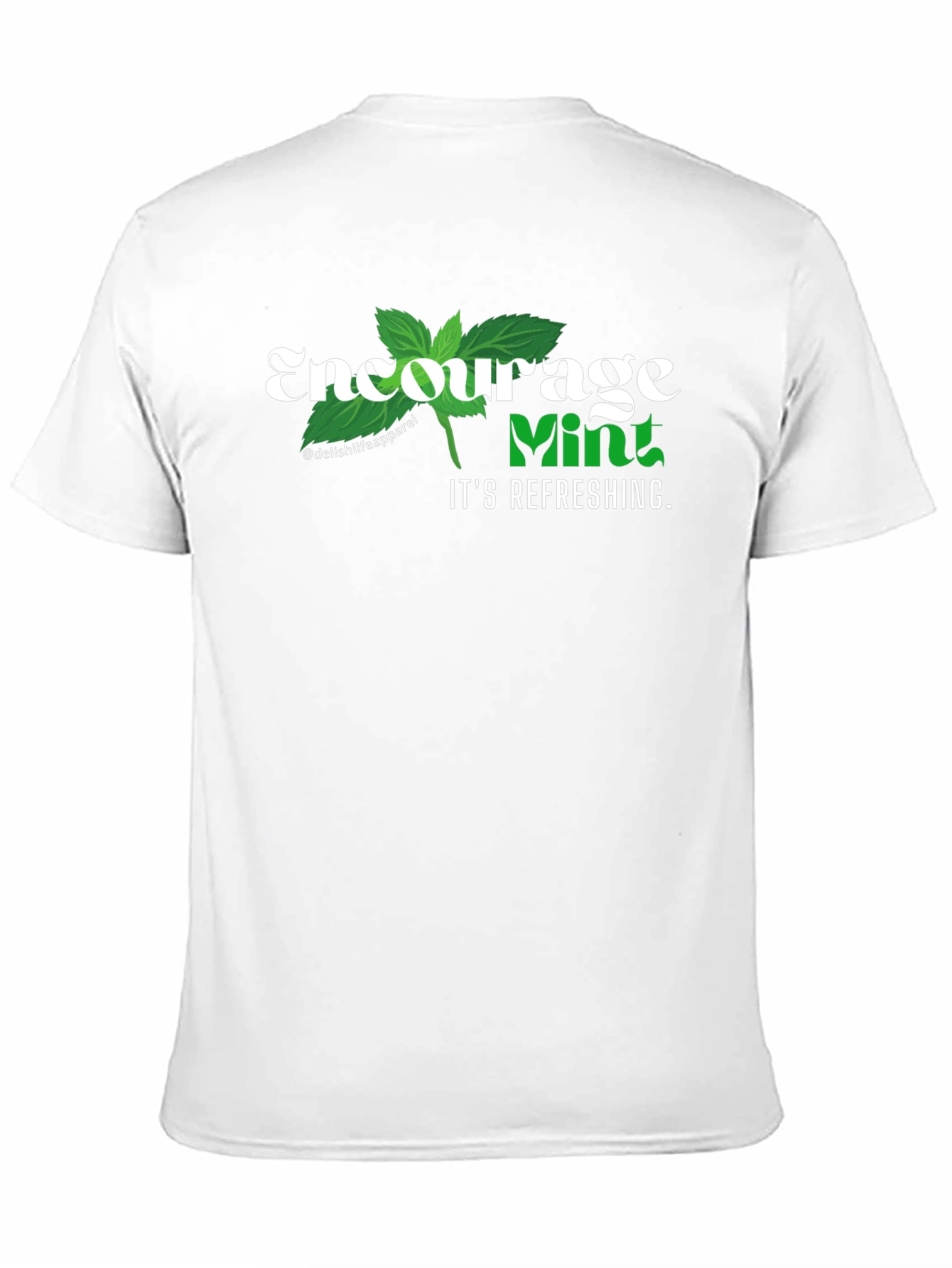 Encourage Mint Refreshing Black T-Shirt