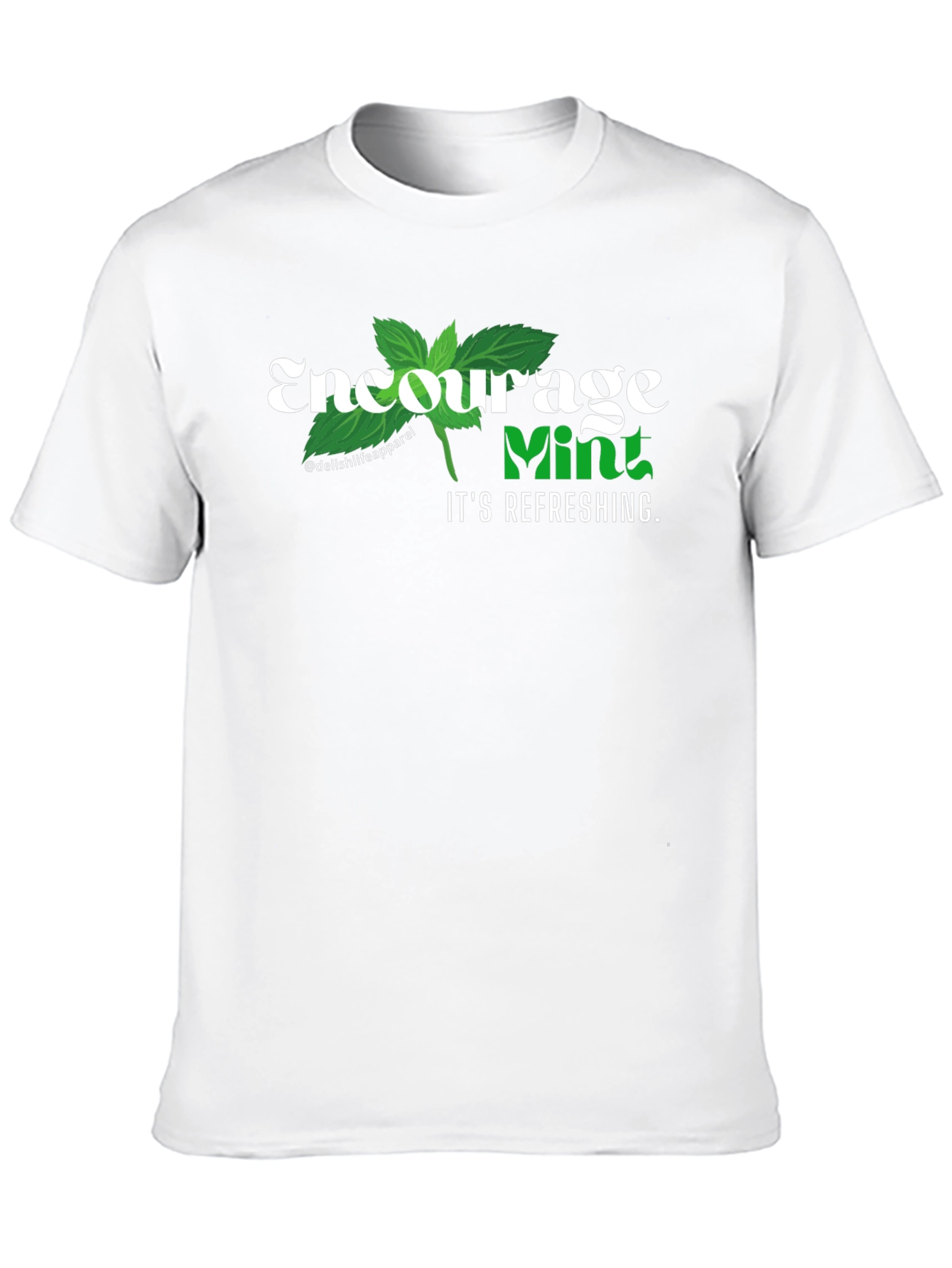 Encourage Mint Refreshing Black T-Shirt