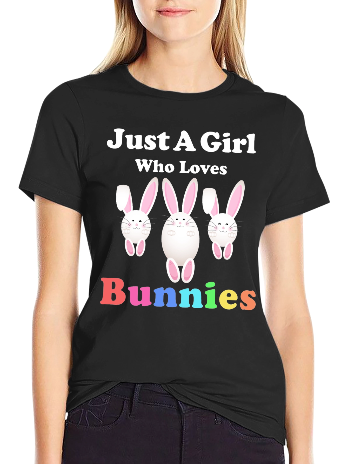 Just A Girl Who Loves Bunnies Graphic T-Shirt