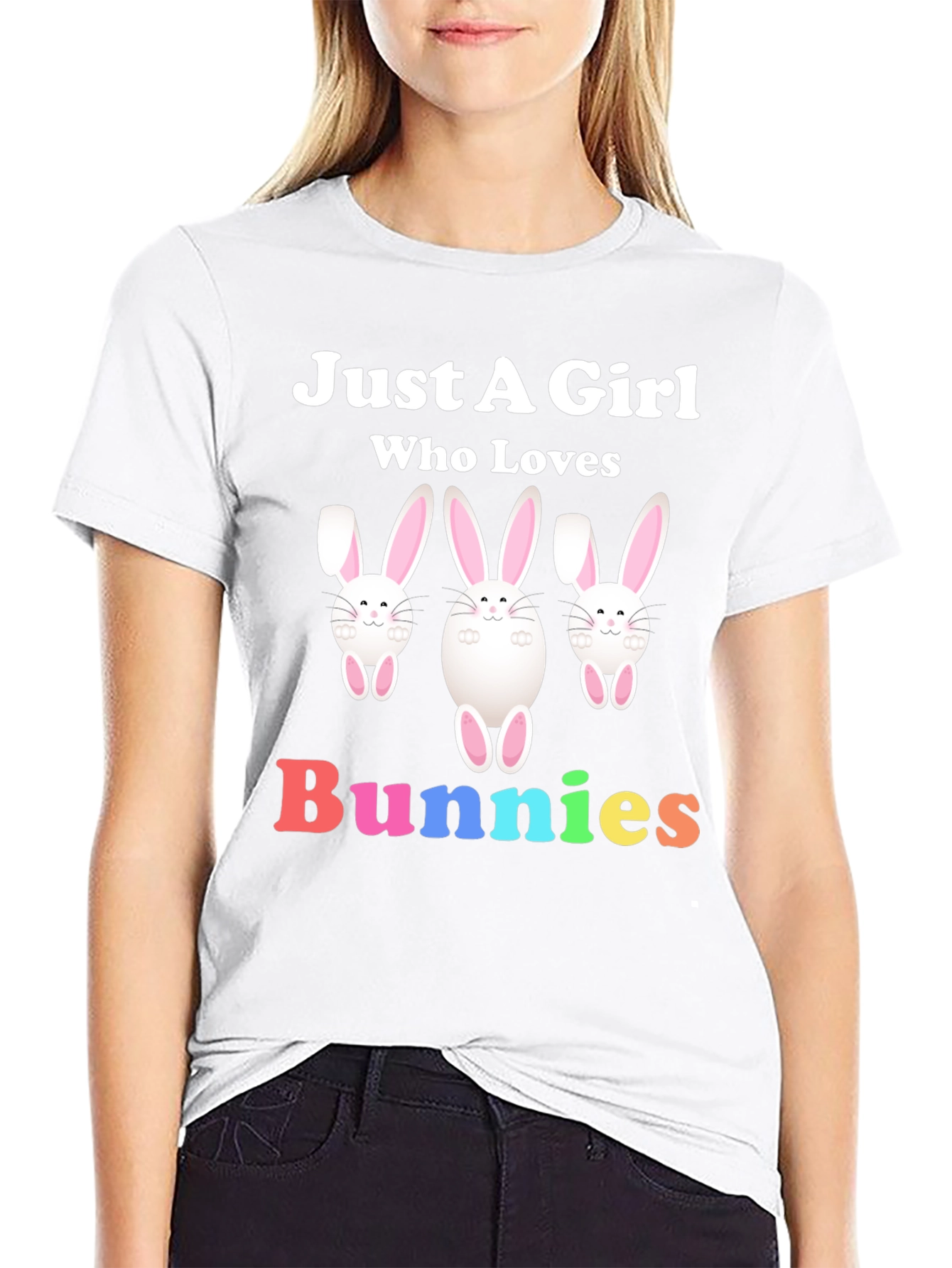 Just A Girl Who Loves Bunnies Graphic T-Shirt