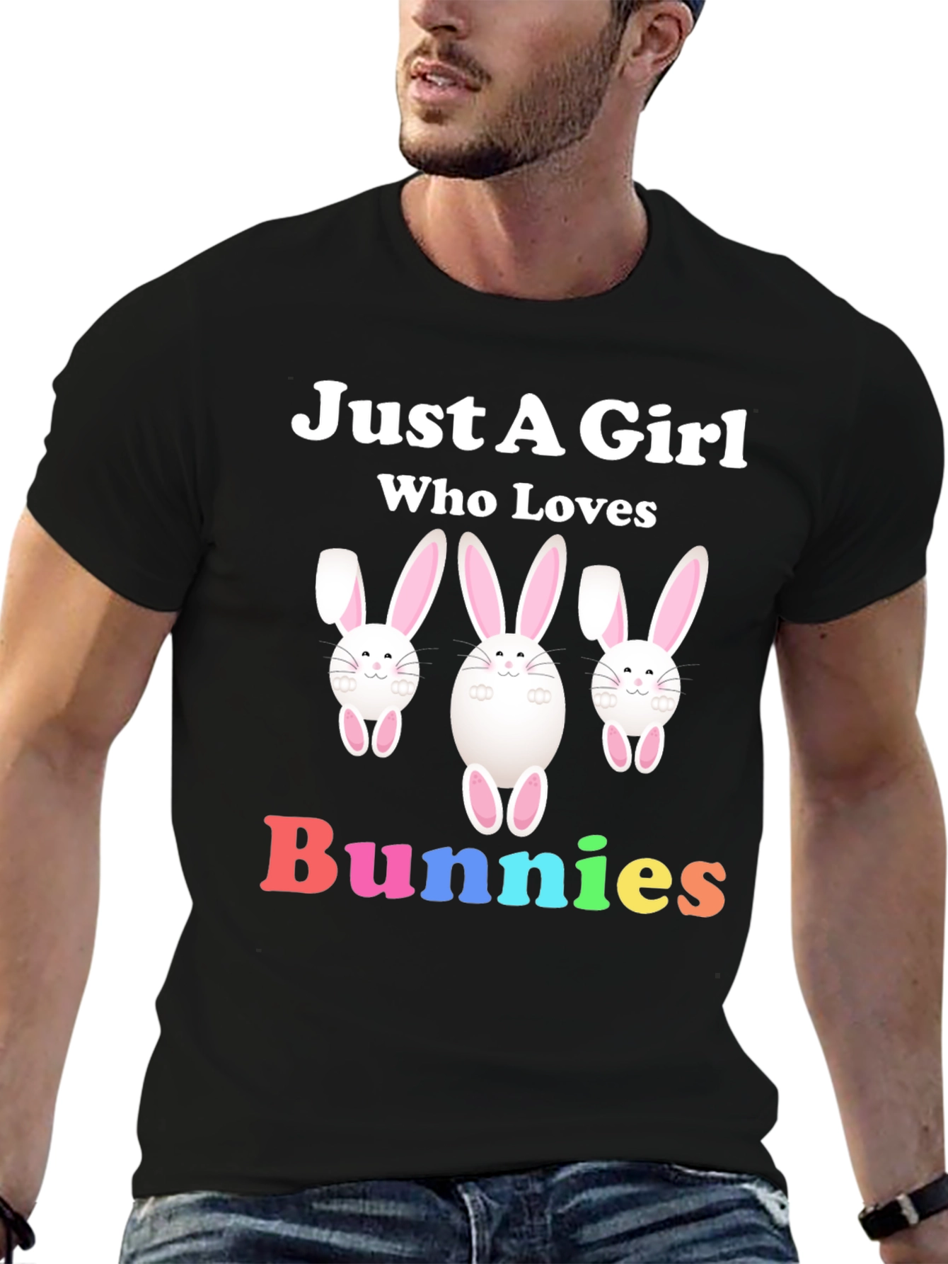 Just A Girl Who Loves Bunnies Graphic T-Shirt