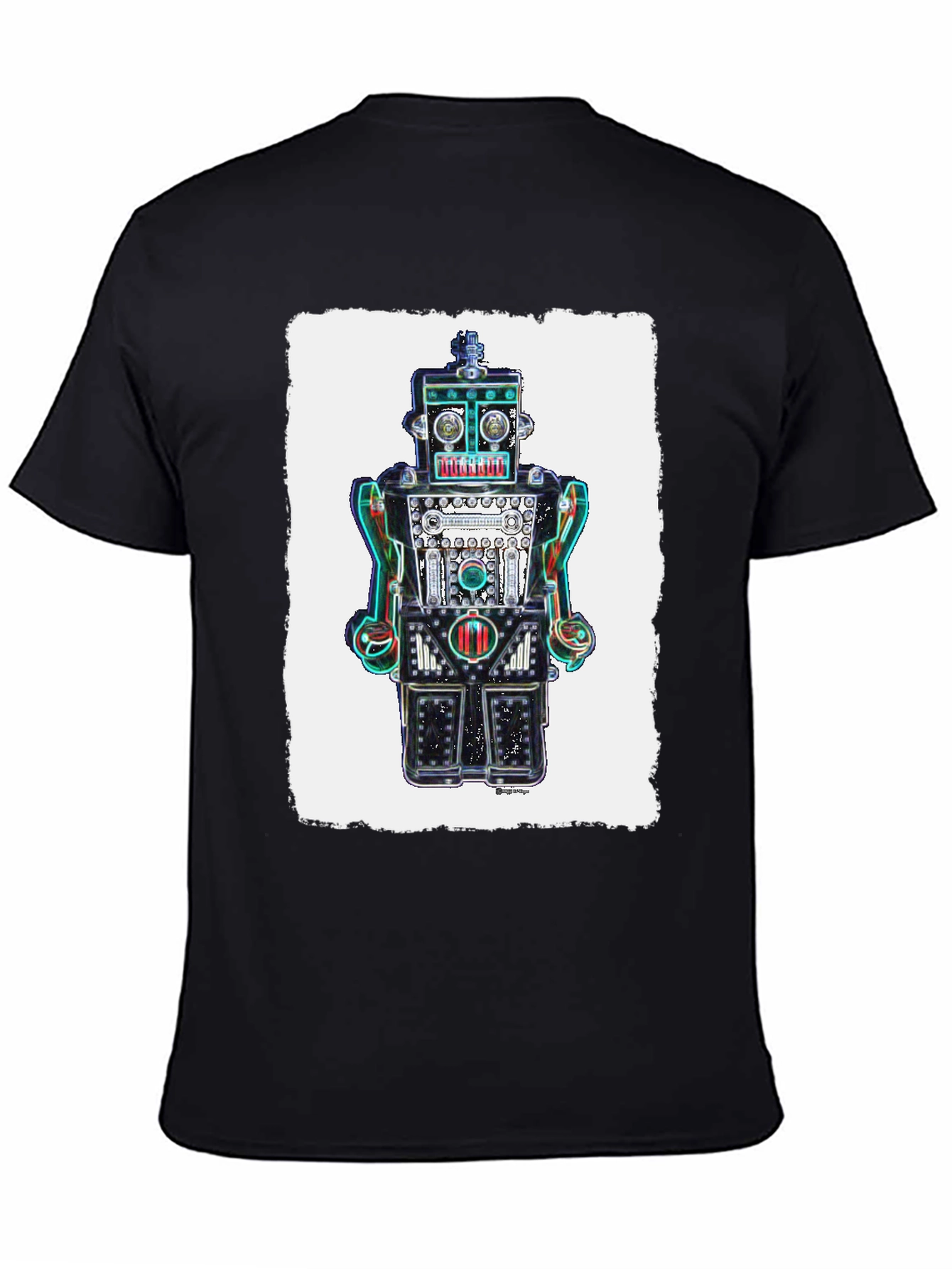 Retro Robot Graphic Tee - Unique Design