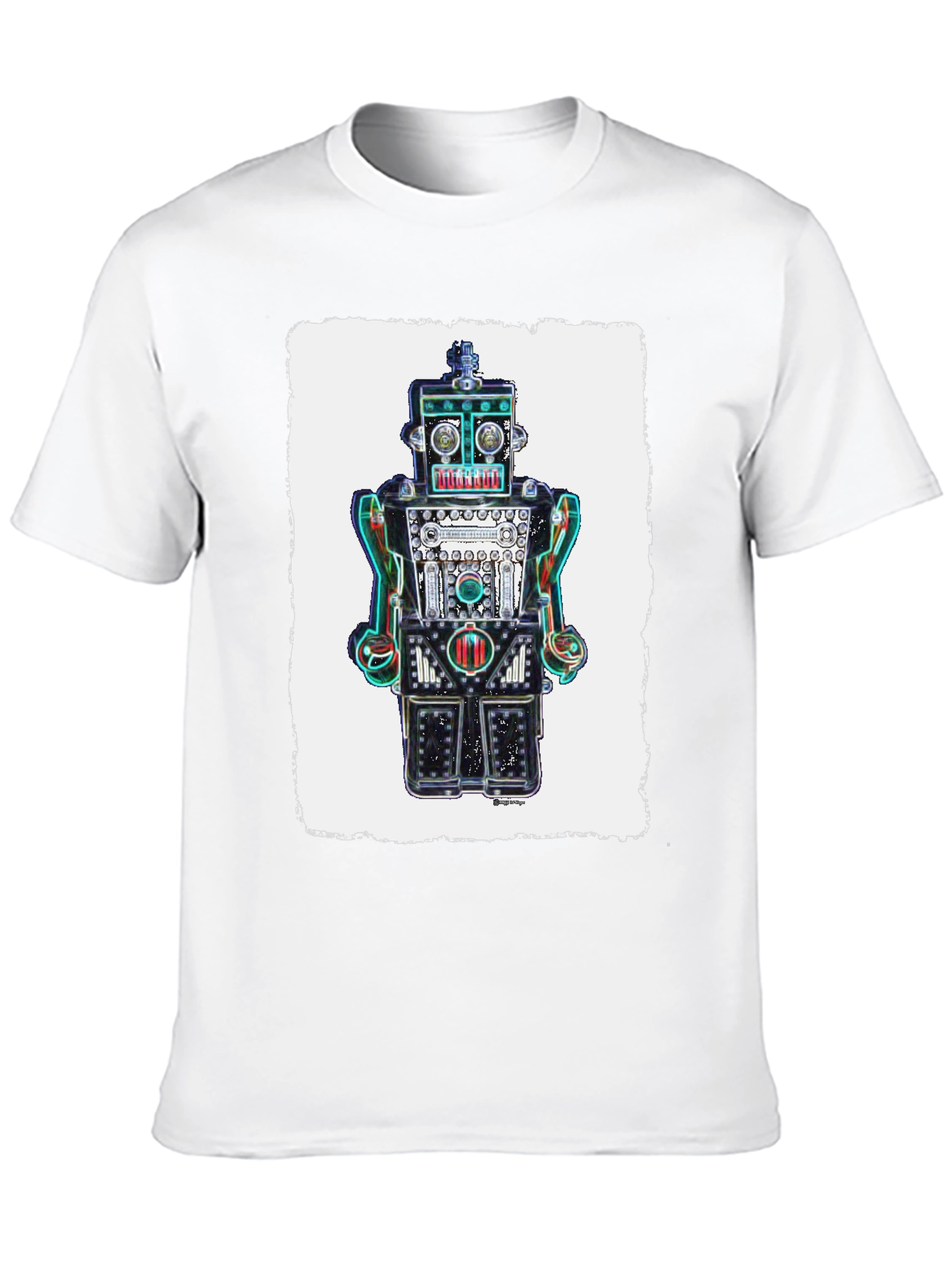 Retro Robot Graphic Tee - Unique Design