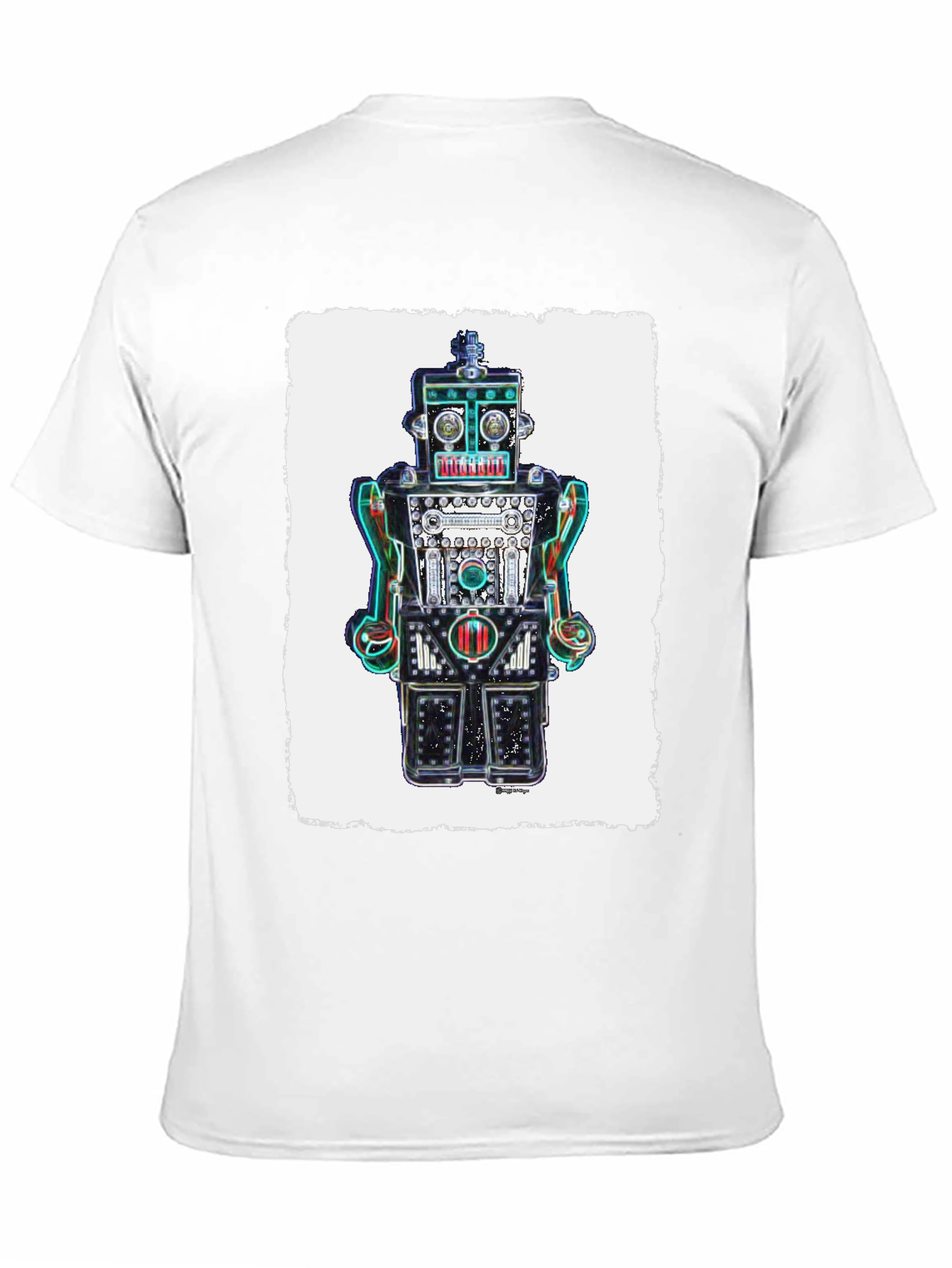 Retro Robot Graphic Tee - Unique Design