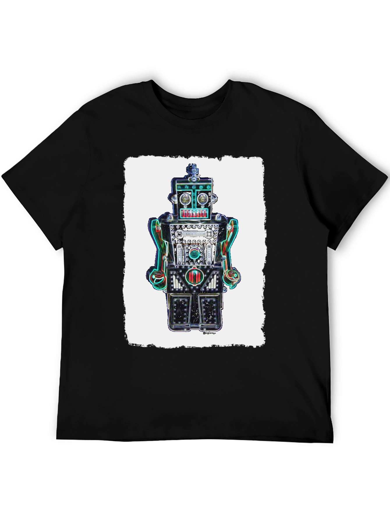 Retro Robot Graphic Tee - Unique Design