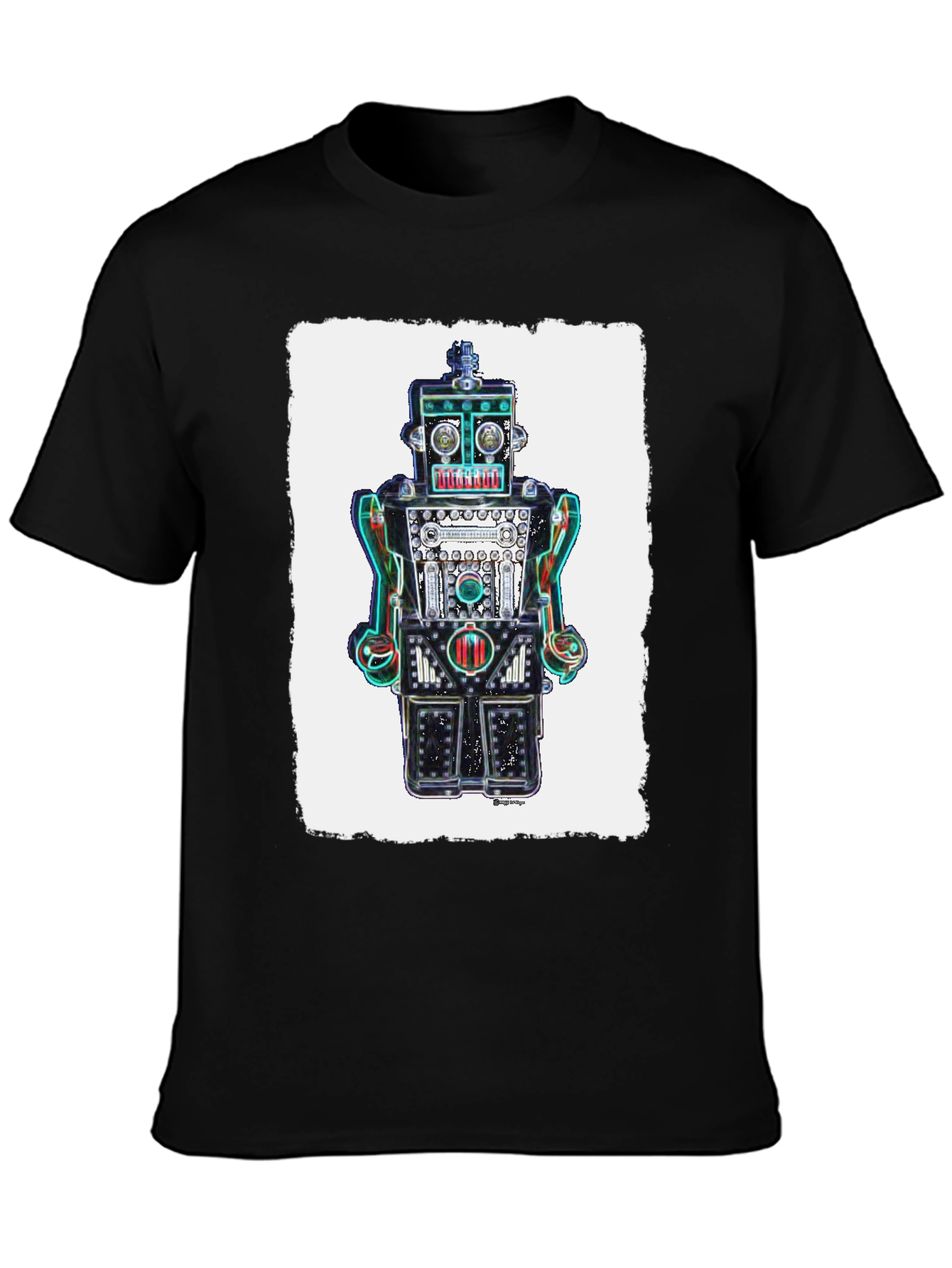 Retro Robot Graphic Tee - Unique Design
