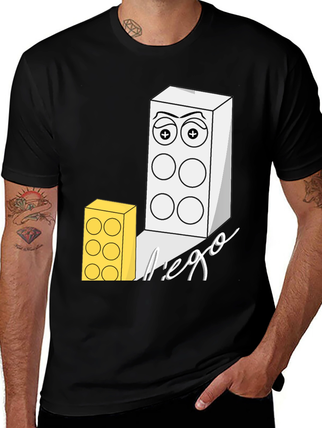 Funny Lego Brick T-Shirt - Cool Graphic Tee