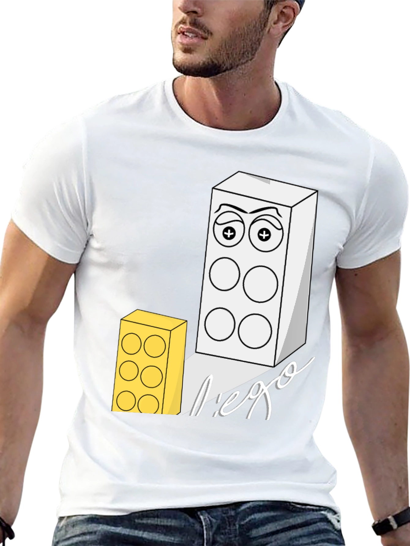 Funny Lego Brick T-Shirt - Cool Graphic Tee