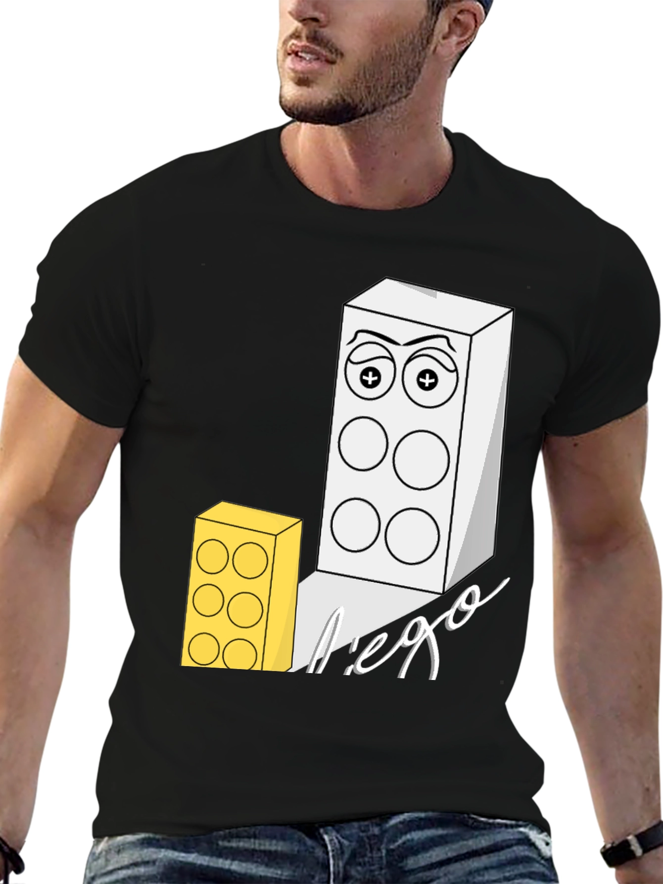 Funny Lego Brick T-Shirt - Cool Graphic Tee