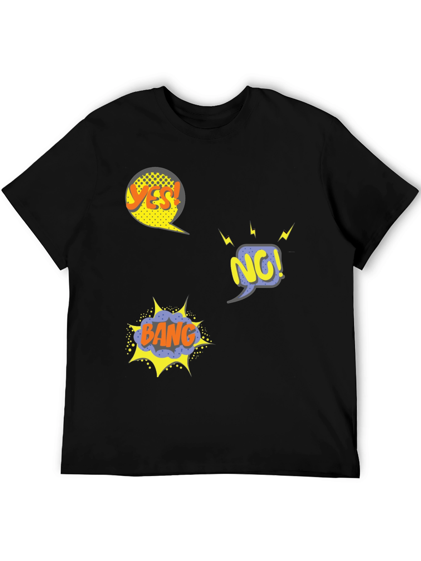 Comic Style Black T-Shirt