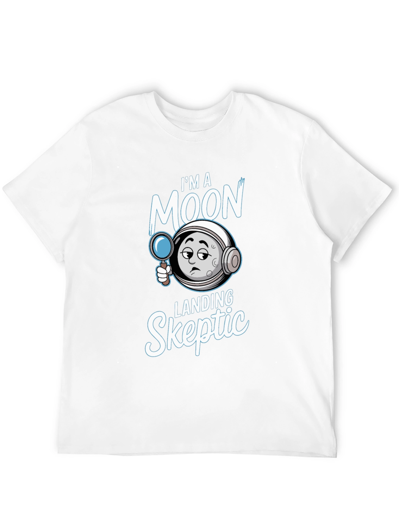 Moon Landing Skeptic Graphic T-Shirt