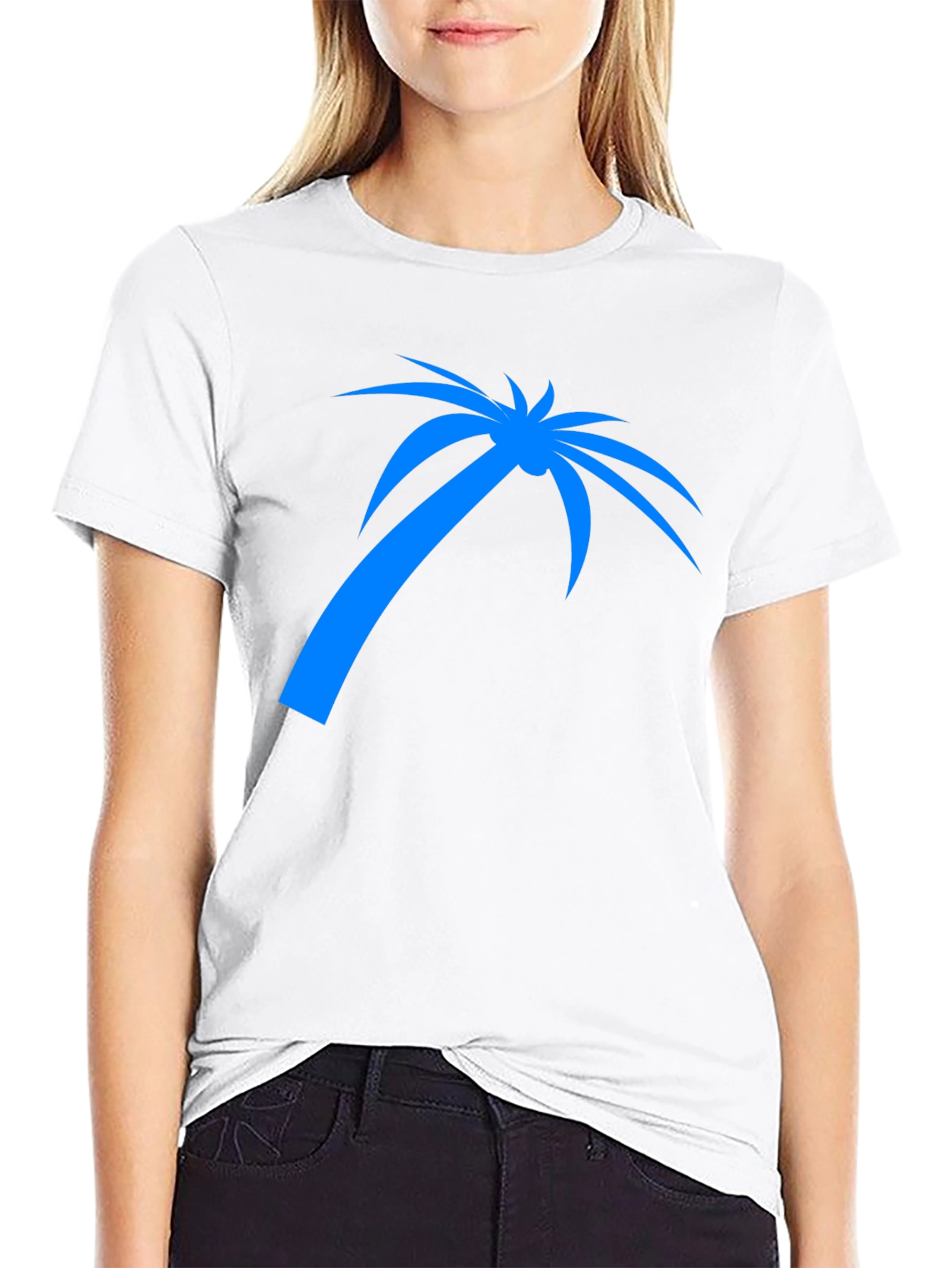 Mens Black Palm Tree Graphic T-Shirt