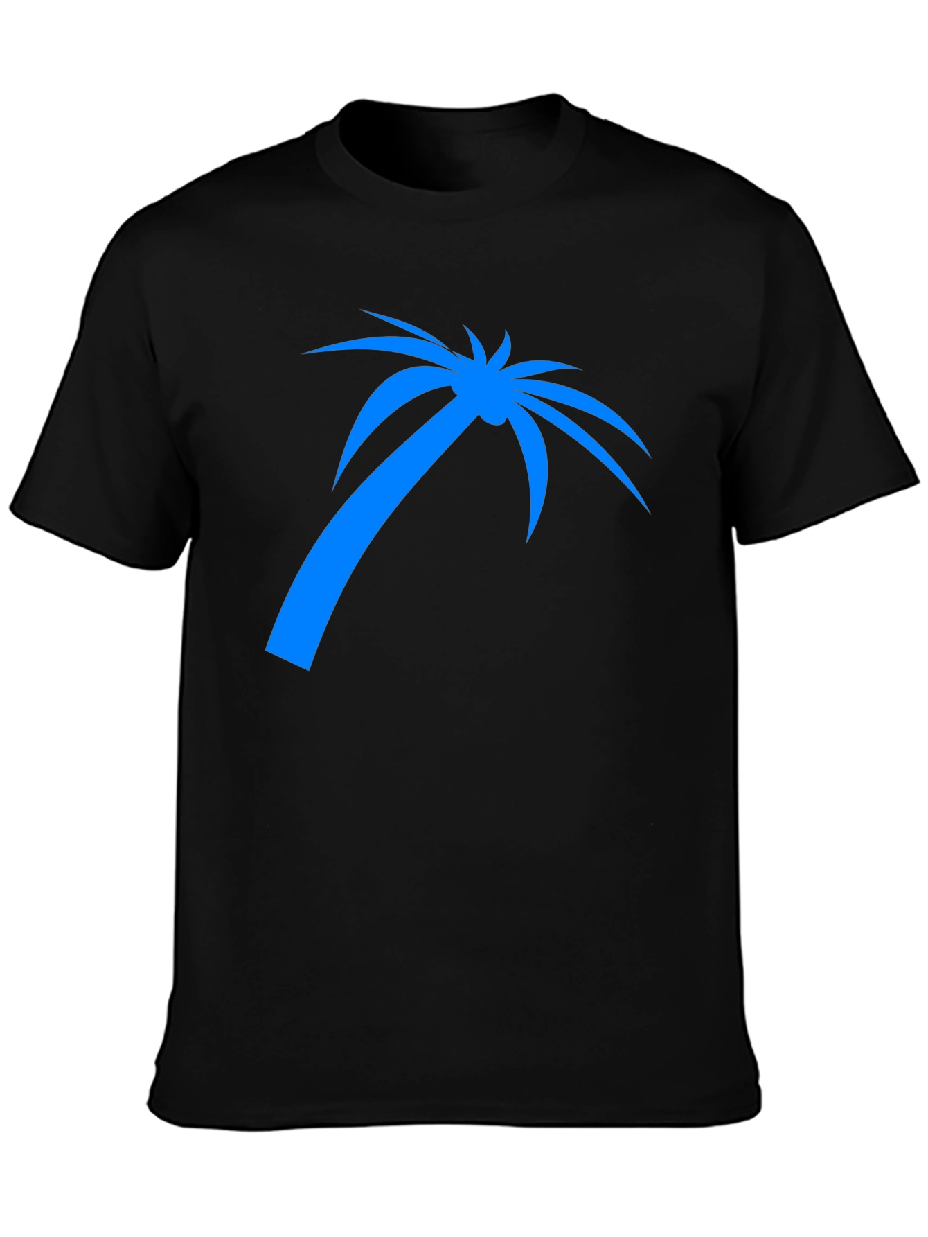 Mens Black Palm Tree Graphic T-Shirt