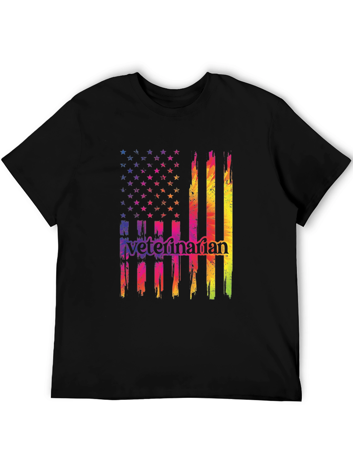 Veterinarian USA Flag Graphic T-Shirt