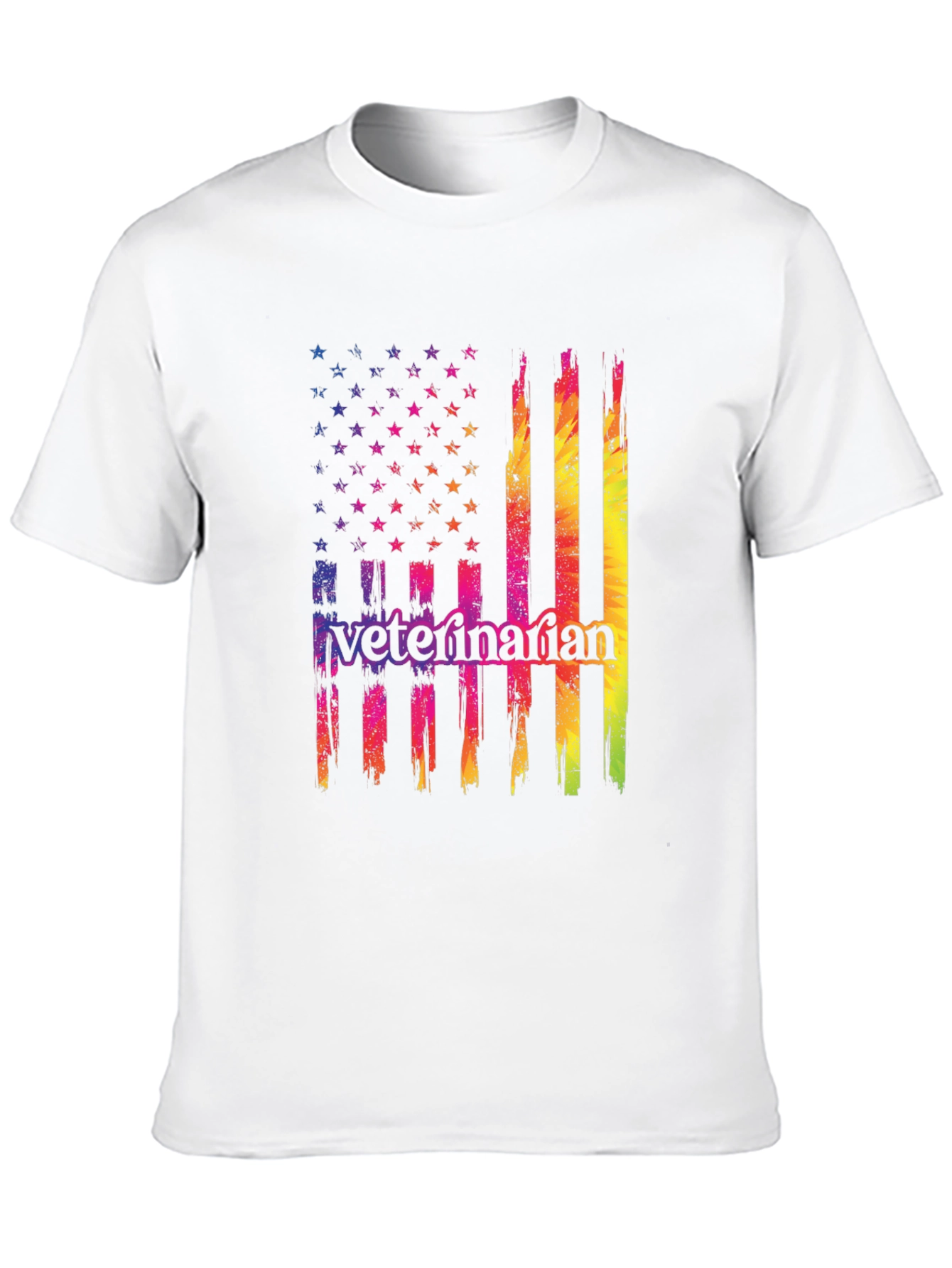 Veterinarian USA Flag Graphic T-Shirt