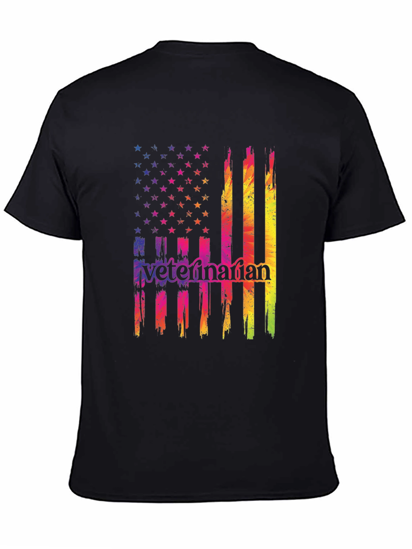 Veterinarian USA Flag Graphic T-Shirt