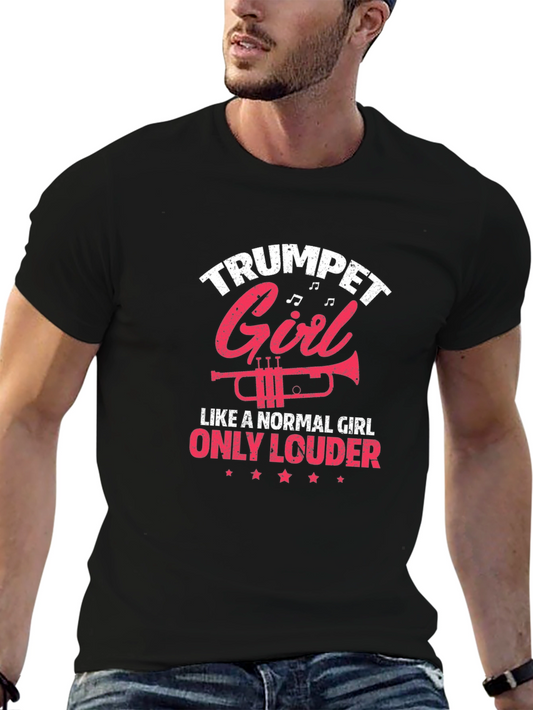 Trumpet Girl T-Shirt - Music Lover Tee