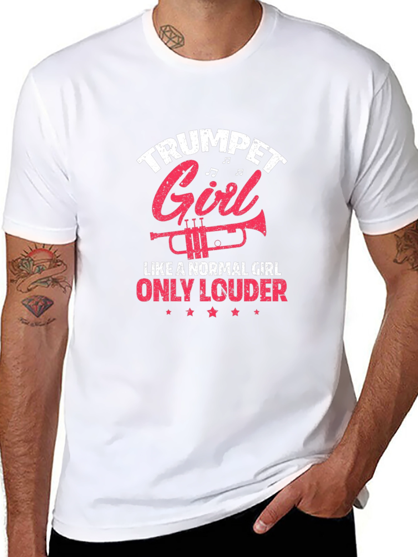 Trumpet Girl T-Shirt - Music Lover Tee