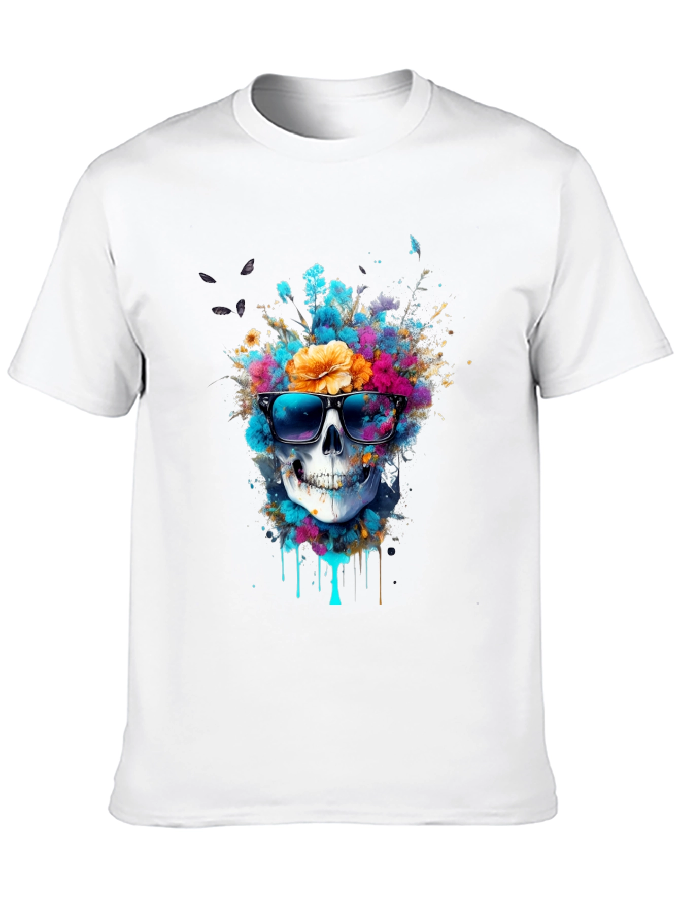 Skull & Floral Graphic Tee
