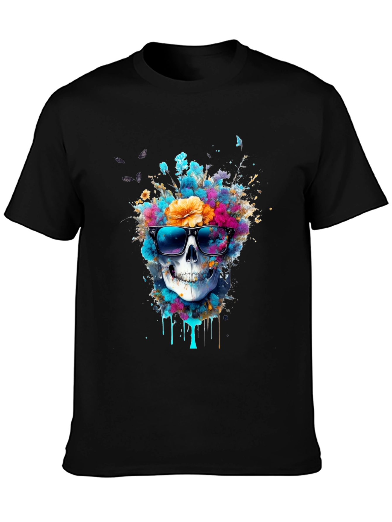 Skull & Floral Graphic Tee
