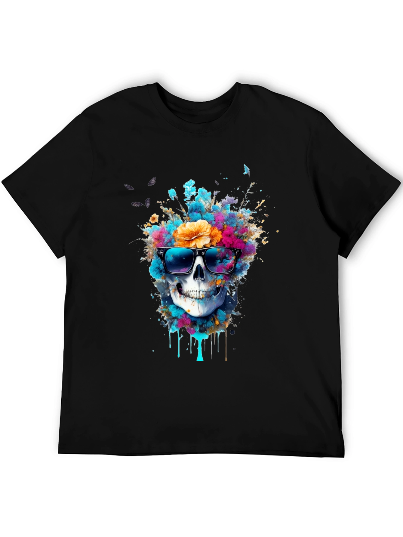 Skull & Floral Graphic Tee