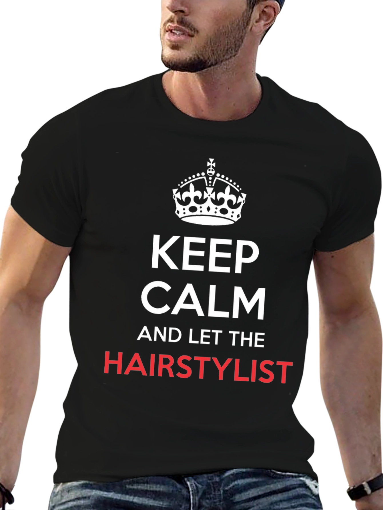 Keep Calm Hair Stylist T-Shirt - Black