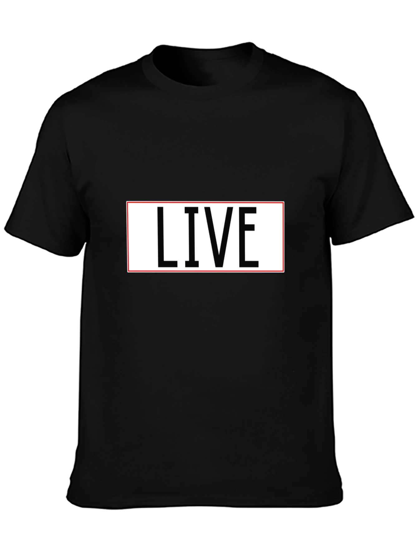 LIVE T-Shirt - Black Cotton Blend Tee